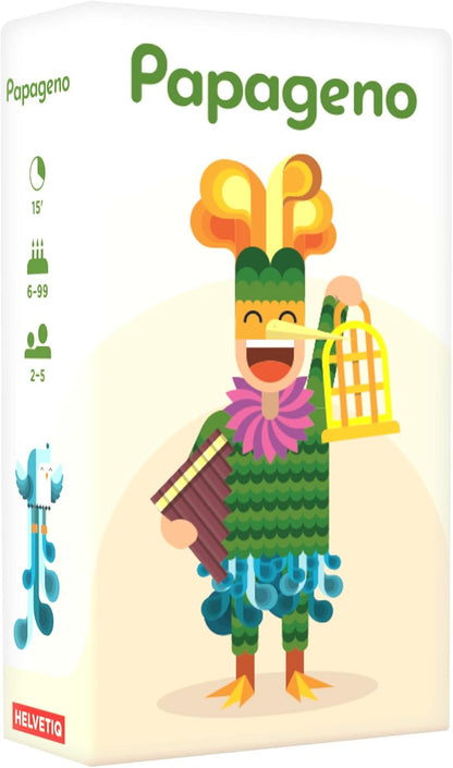 Helvetiq | Papageno | Card Game | Ages 6+ | 2-5 Players | 15 Minutes Playing Time
