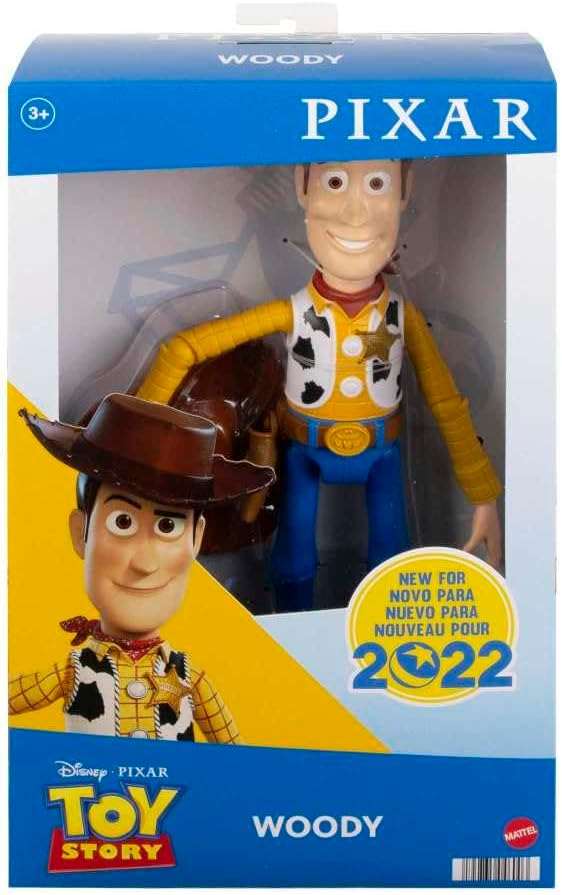 Mattel Disney Pixar Toy Story Woody grande Figura 31 cm articulada, juguete para niños +3 años (HFY26)
