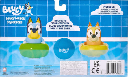 Bluey Bath Squirters 3-Pack, Multicolor, Small