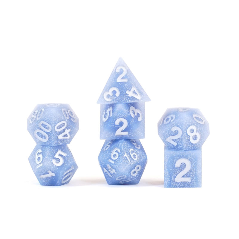 Silicone Rubber Poly Dice Set: Glacial Debris