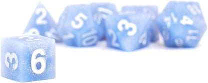 Metallic Dice Games Lot de dés DND à bords tranchants en caoutchouc de silicone 16 mm pour jeux de rôle Donjons et Dragons