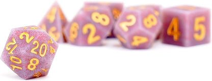 Silicone Rubber Poly Dice Set: Volcanic Soot
