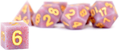 Silicone Rubber Poly Dice Set: Volcanic Soot