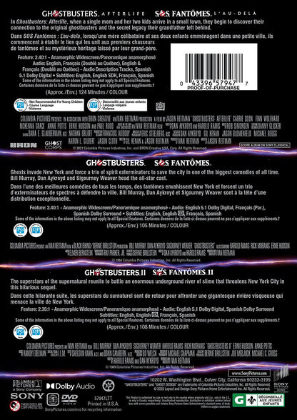 Ghostbusters: 3 Film Collection (Ghostbusters: Afterlife / Ghostbusters (1984) / Ghostbusters II) (Bilingual)