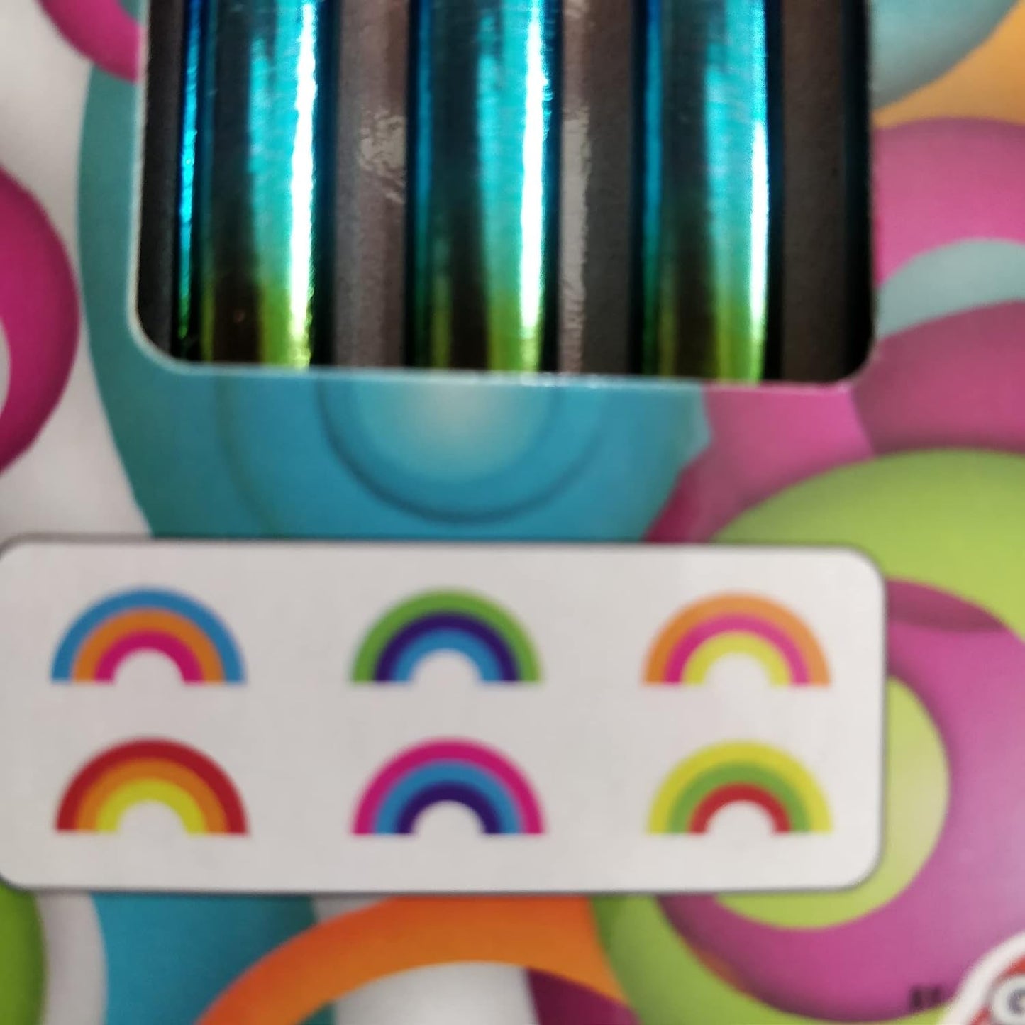 6 Colouring Pencils, 6 x Assorted Rainbow Colours, Rainbow Pencils ...