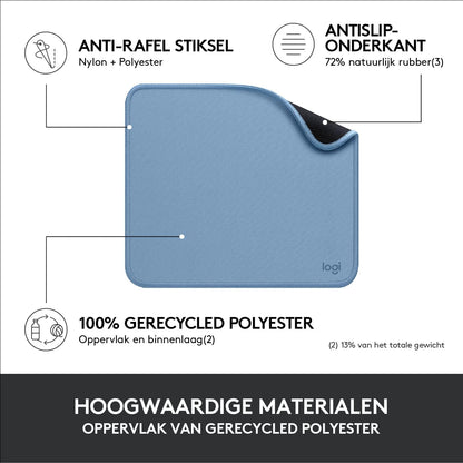 Logitech Mouse Pad - Studio Series, Computer Mouse Mat with Anti-slip Rubber Base, Easy Gliding, Spill-Resistant Surface, Durable Materials, Portable, in a Fresh Modern Design