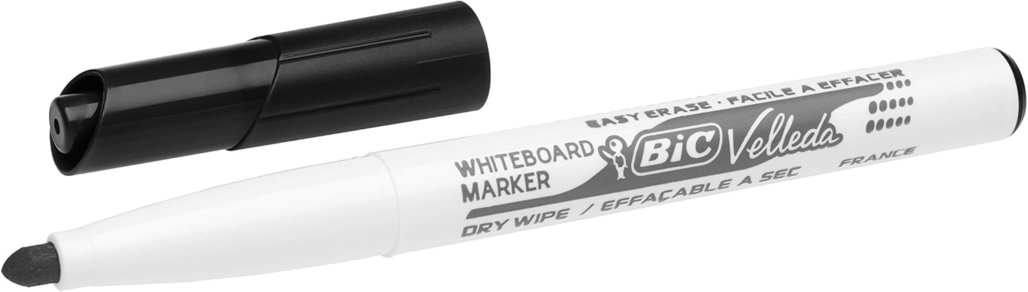 BIC Velleda 1741 Whiteboard Markers Black 12 Box