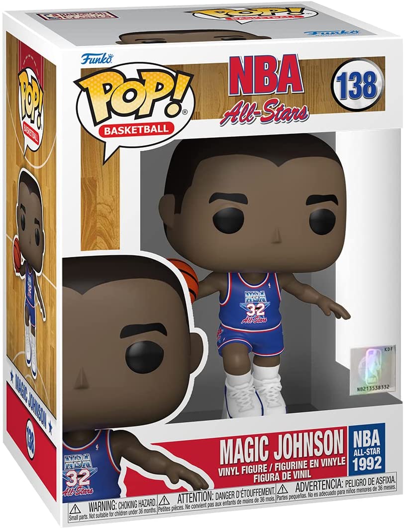 Funko POP! NBA Legends-Magic Johnson - (Blue All Star Uni 1991) - Collectable Vinyl Figure - Gift Idea - Official Merchandise - Toys for Kids & Adults - Sports Fans - Model Figure for Collectors
