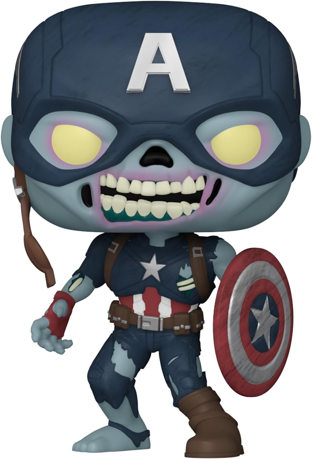 Funko Pop! Marvel - What If - Zombie Captain America - Marvel What If- Figurine en Vinyle à Collectionner - Idée de Cadeau - Produits Officiels - Jouets pour Les Enfants et Adultes - TV Fans