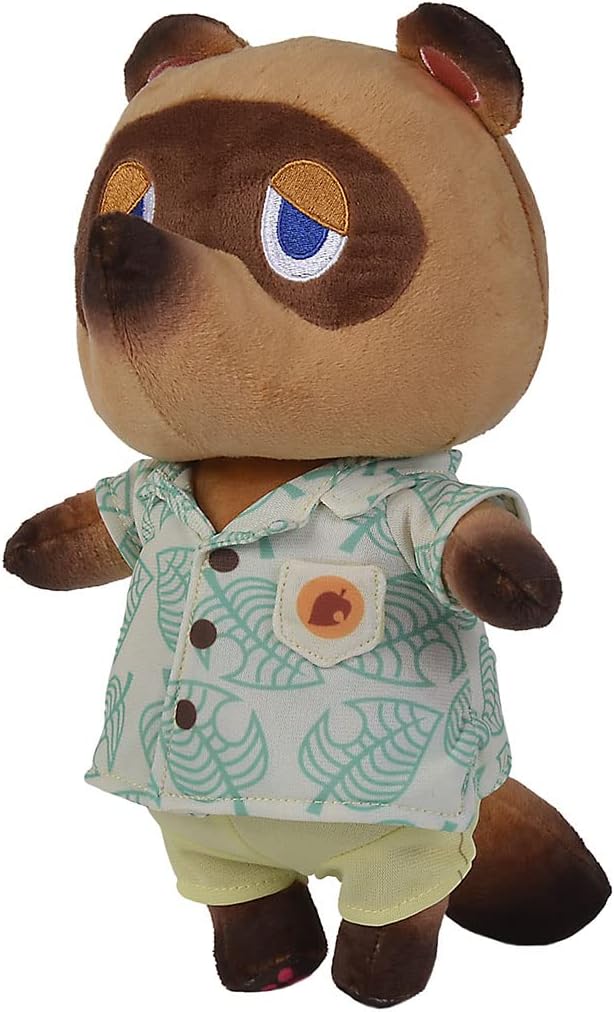 Simba 109231001 - Animal Crossing Tom Nook, 25cm Plüschtier, New Horizons, Nintendo, Plüschfigur für Kinder ab den ersten Lebensmonaten