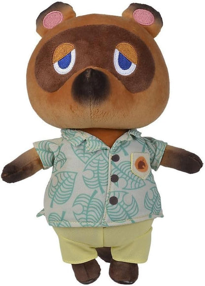 Simba 109231001 - Animal Crossing Tom Nook, 25cm Plüschtier, New Horizons, Nintendo, Plüschfigur für Kinder ab den ersten Lebensmonaten