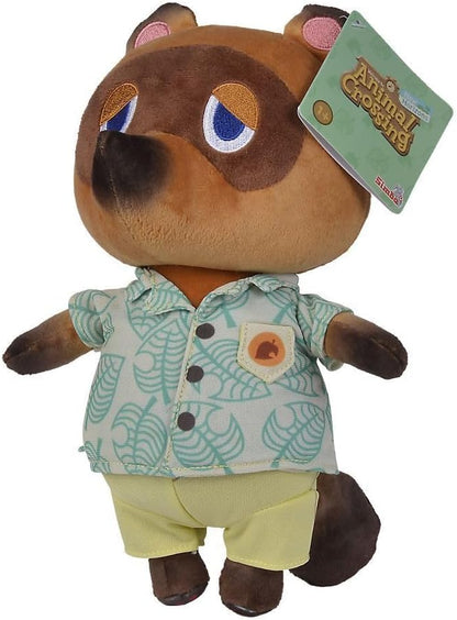 Simba 109231001 - Animal Crossing Tom Nook, 25cm Plüschtier, New Horizons, Nintendo, Plüschfigur für Kinder ab den ersten Lebensmonaten