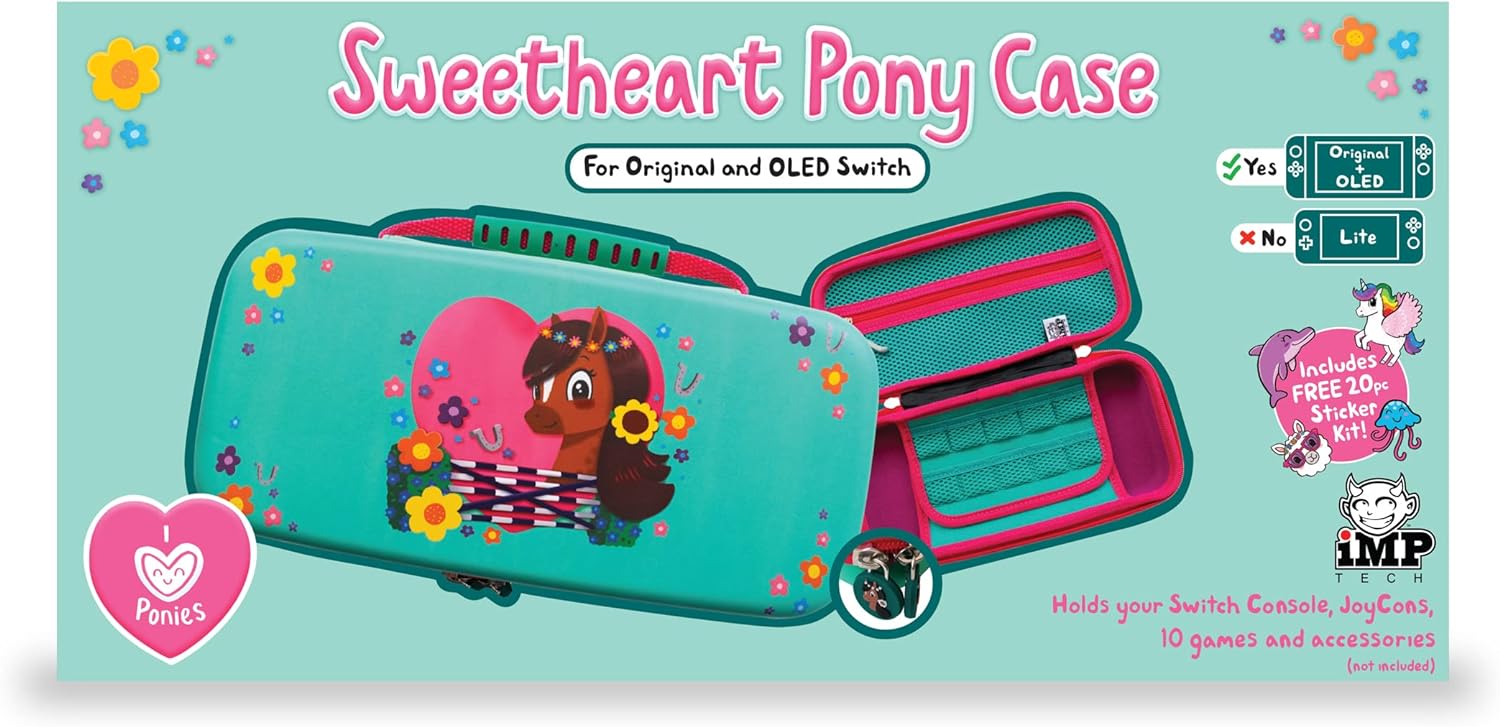iMP Tech NSWSWTHPON Pony Nintendo Switch Cases, Pink
