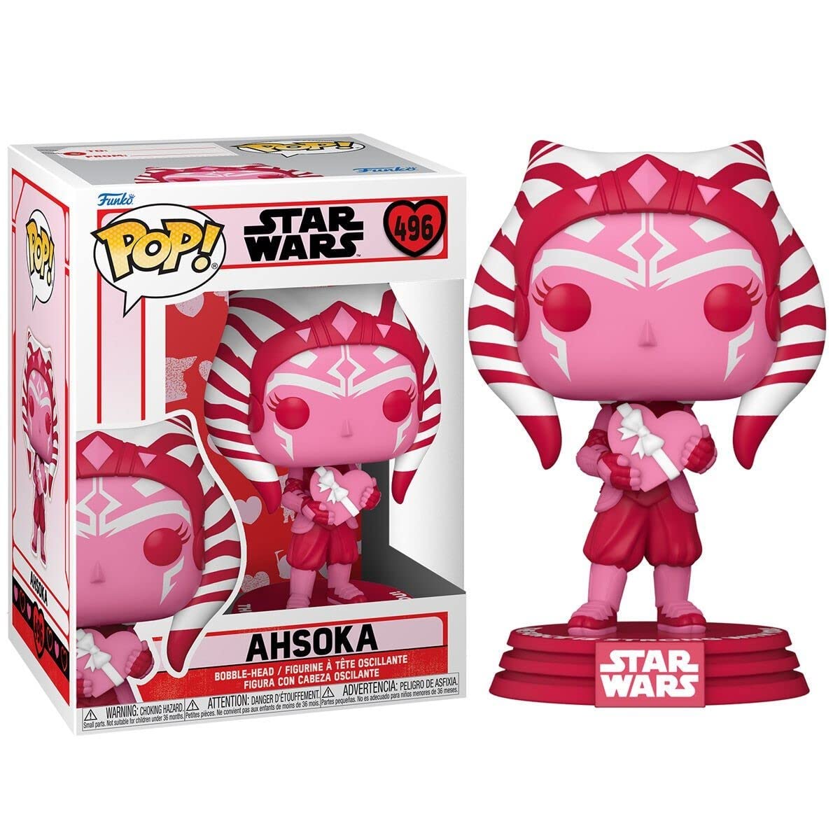 Funko Pop! Star Wars: Valentines - Ahsoka Tano - Star Wars: the Mandalorian - Collectable Vinyl Figure - Gift Idea - Official Merchandise - Toys for Kids & Adults - TV Fans Single