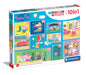 Clementoni 20271 18+30+48+60pcs Supercolor 10 in 1 Peppa Pig (3x18, 4x30, 2x48 and 1x60 Pieces) -Jigsaw Puzzle for Kids Age 4, Multi-Coloured, Medium