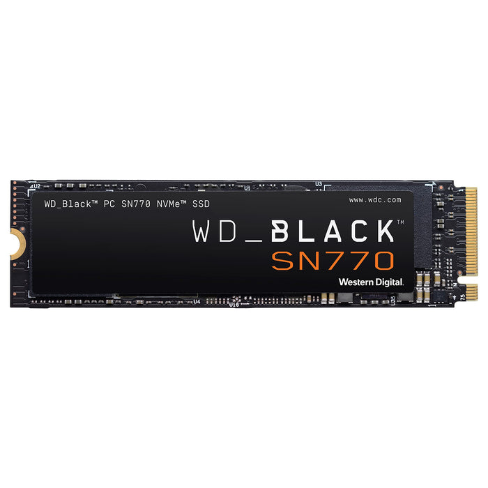 WD_BLACK SN770 1TB NVMe M.2 SSD, M.2 2280 NVMe SSD, Gaming Solid State drive, PCIe Gen4 NVMe, High Performance Gaming drive, Read speeds up to 5150 MB/s, Black