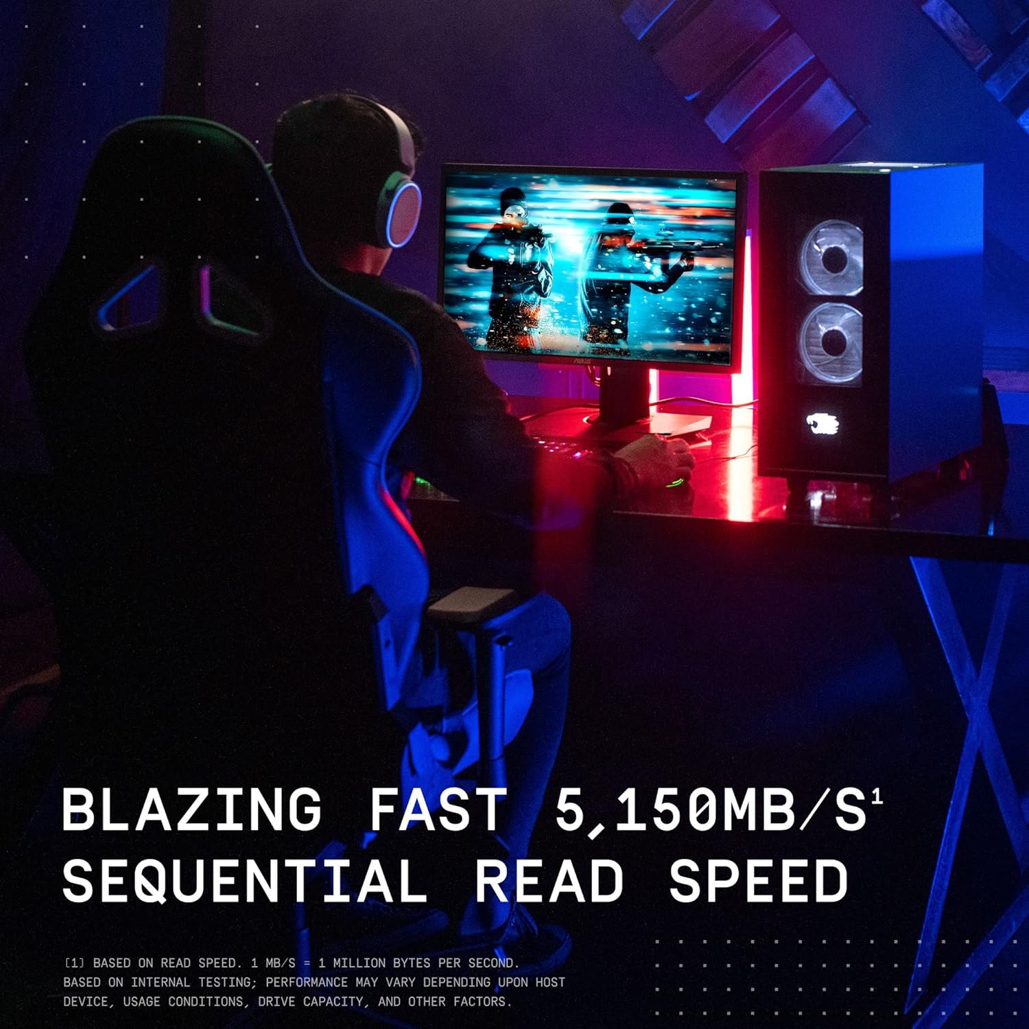 WD_BLACK SN770 1TB NVMe M.2 SSD, M.2 2280 NVMe SSD, Gaming Solid State drive, PCIe Gen4 NVMe, High Performance Gaming drive, Read speeds up to 5150 MB/s, Black
