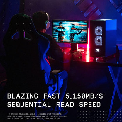 WD_BLACK SN770 1TB NVMe M.2 SSD, M.2 2280 NVMe SSD, Gaming Solid State drive, PCIe Gen4 NVMe, High Performance Gaming drive, Read speeds up to 5150 MB/s, Black