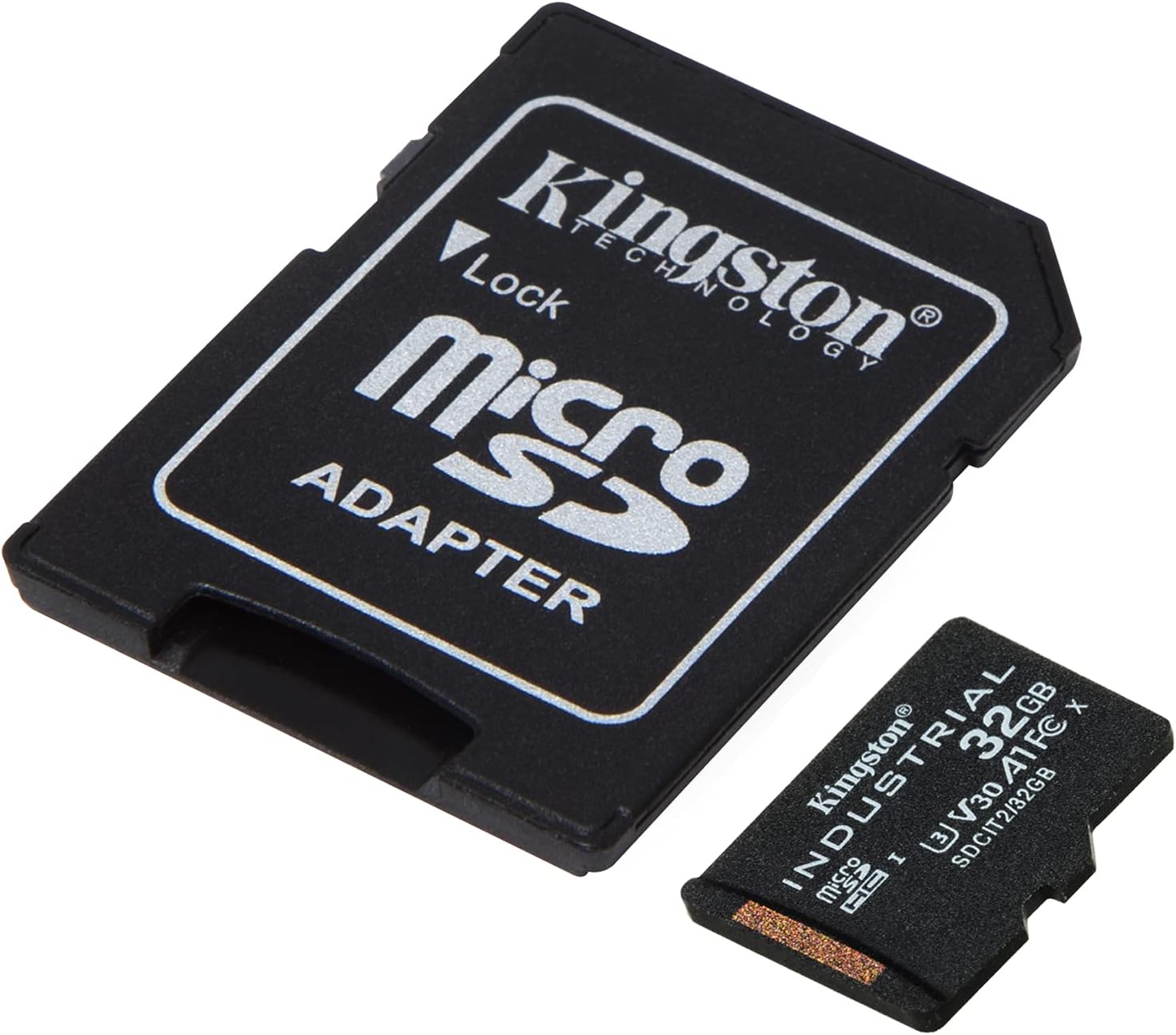 Kingston Industrial microSD - 32GB microSDHC Industrial C10 A1 pSLC Karte + SD-Adapter - SDCIT2/32GB