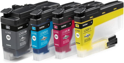 BROTHER LC-426BK/LC-426C/LC-426M/LC-426Y Inkjet Cartridges, Black/Cyan/Magenta/Yellow,Multi-Pack, Standard Yield, Includes 4 x Inkjet Cartridges, Genuine Supplies