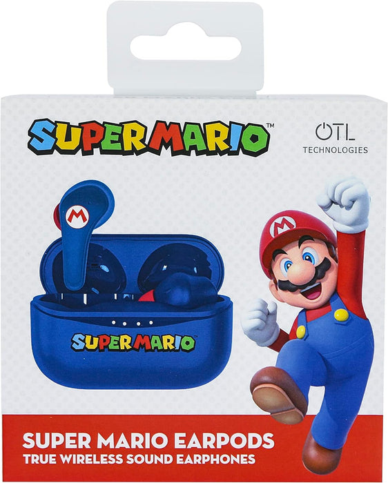 OTL Technologies SM0858 Super Mario TWS Wireless Earphones with Charging Case Blue
