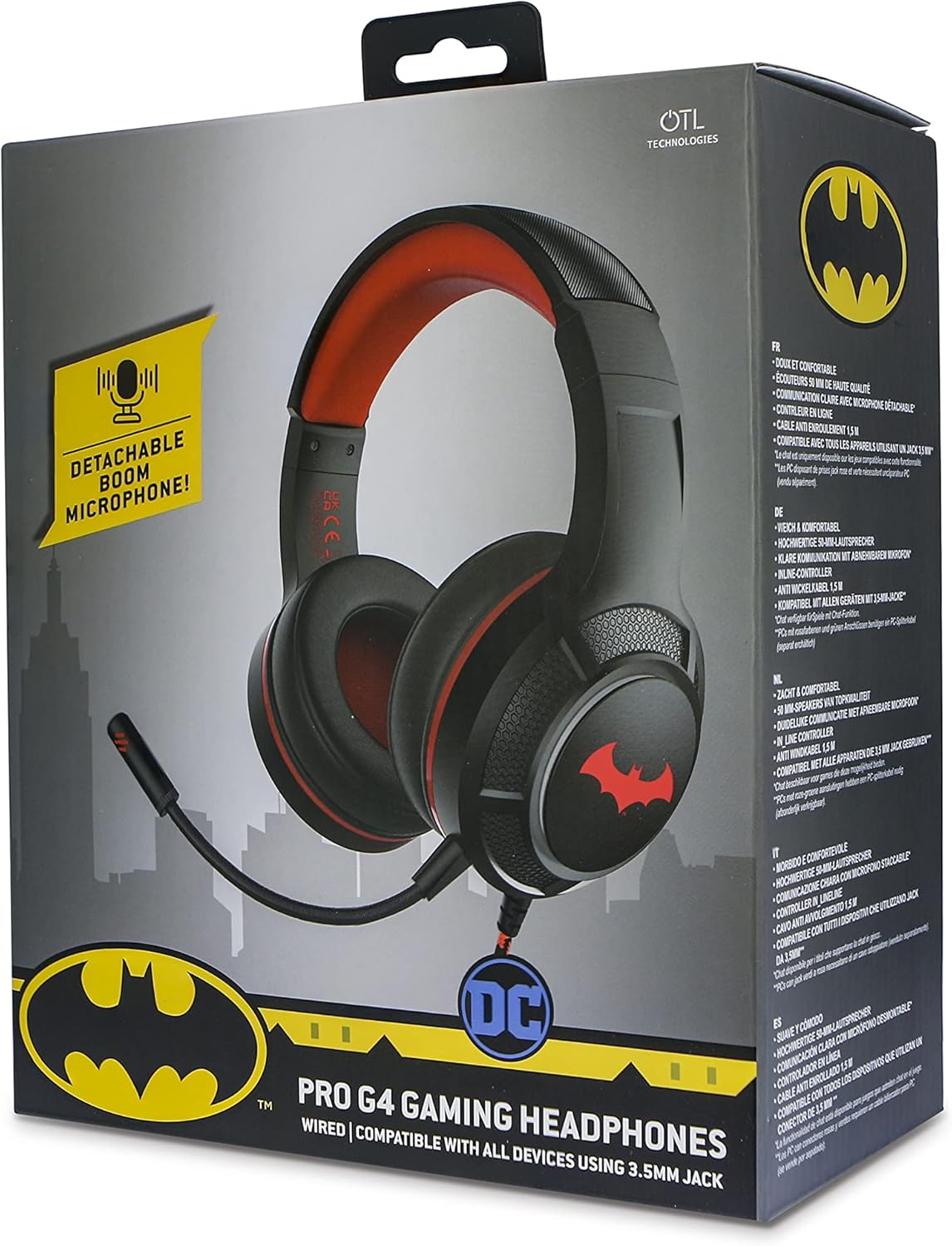 OTL Technologies DC Comics Batman Pro G4 Wired Gaming Headphones Black