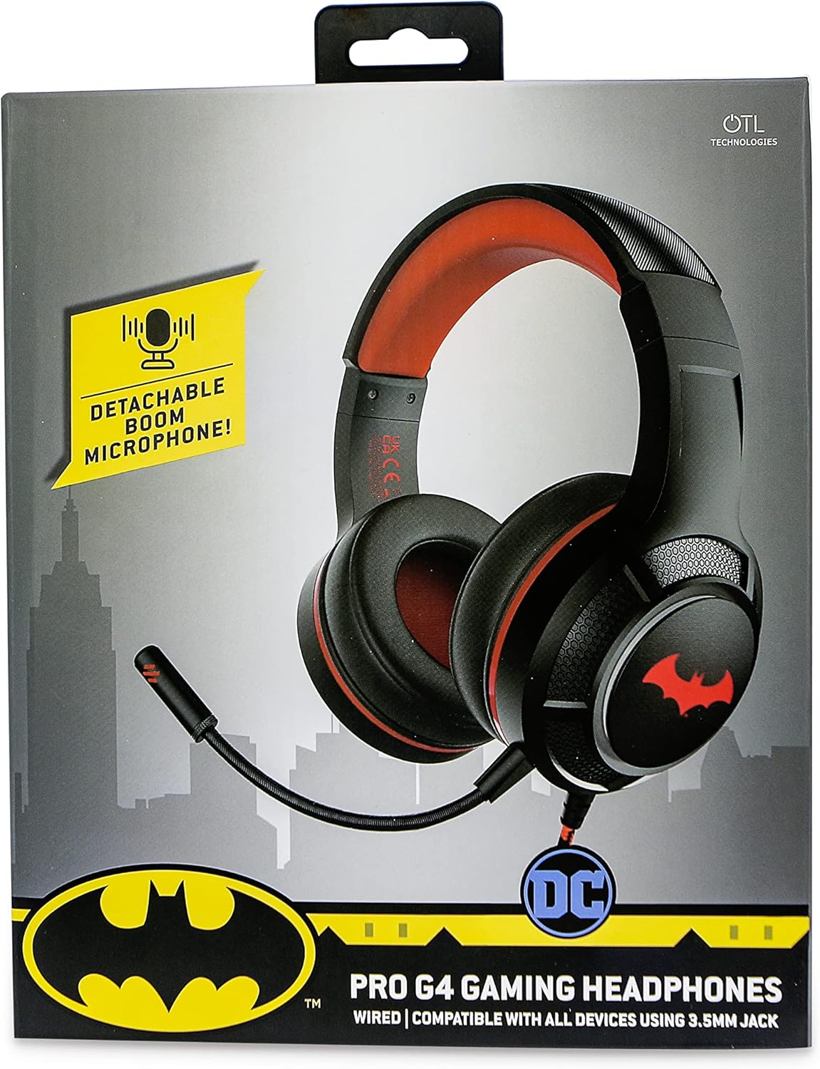 OTL Technologies DC Comics Batman Pro G4 Wired Gaming Headphones Black