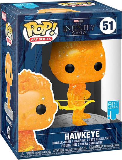 Funko POP! Artist Series: Marvel Infinity Saga - Hawkeye - Orange - Collectable Vinyl Figure - Includes Premium Plastic Protector Display Case - Gift Idea - Official Merchandise