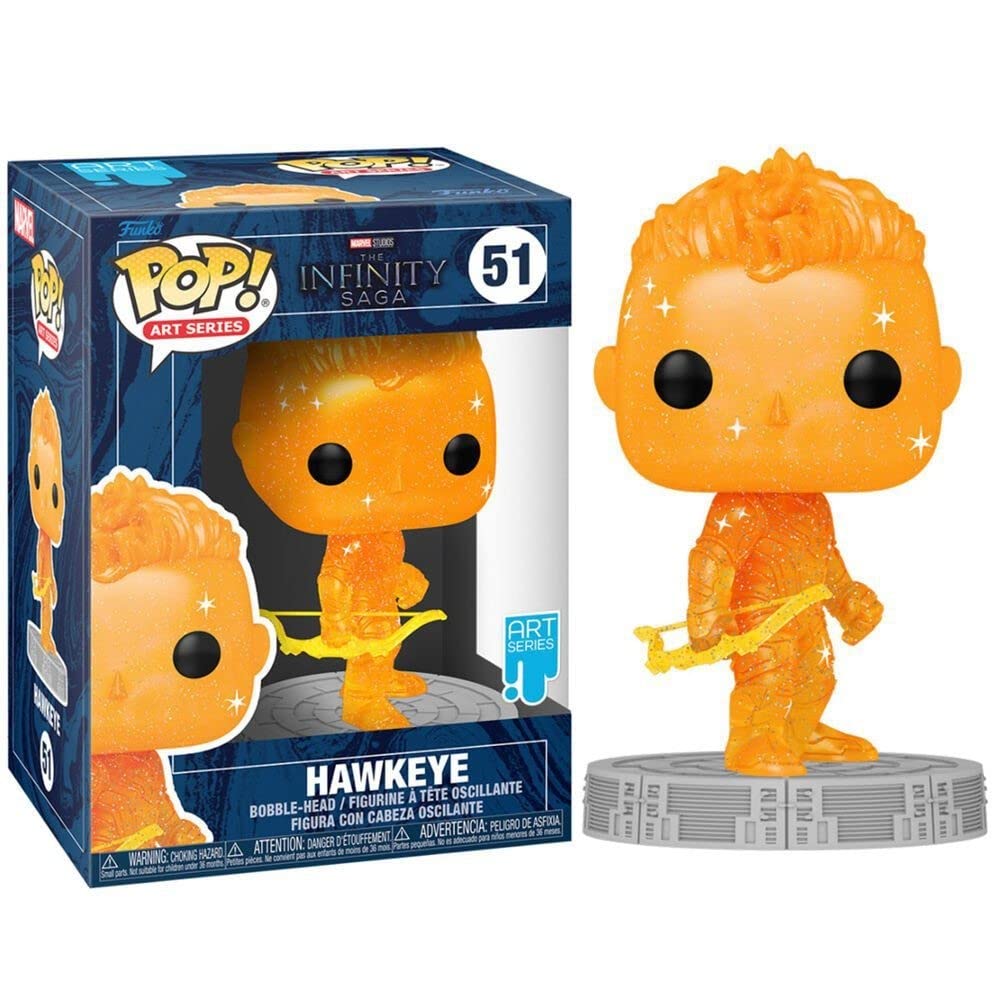 Funko POP! Artist Series: Marvel Infinity Saga - Hawkeye - Orange - Collectable Vinyl Figure - Includes Premium Plastic Protector Display Case - Gift Idea - Official Merchandise