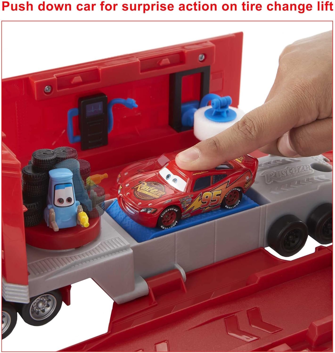 Mattel Cars Camión Mack convertible Pista para coches de juguete con lanzadores, regalo para niños +3 años (HDC75