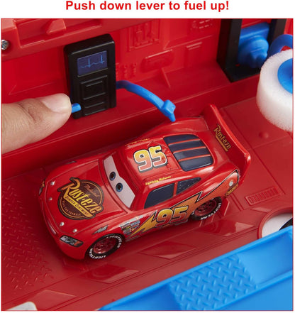 Mattel Cars Camión Mack convertible Pista para coches de juguete con lanzadores, regalo para niños +3 años (HDC75