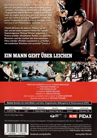 Ein Mann geht über Leichen (L'assassino di pietra) - EXTENDED EDITION / Kinofassung & Extended Cut des Thrillers mit Charles Bronson (Pidax Film-Klassiker