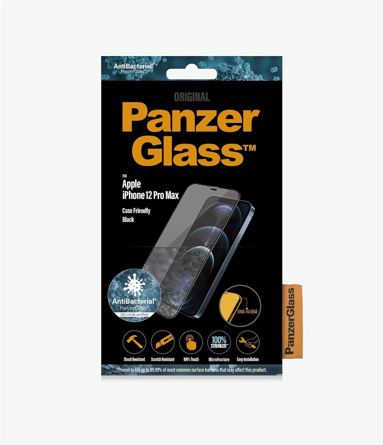PanzerGlass iPhone 12 Pro Max (CF), Black (AB