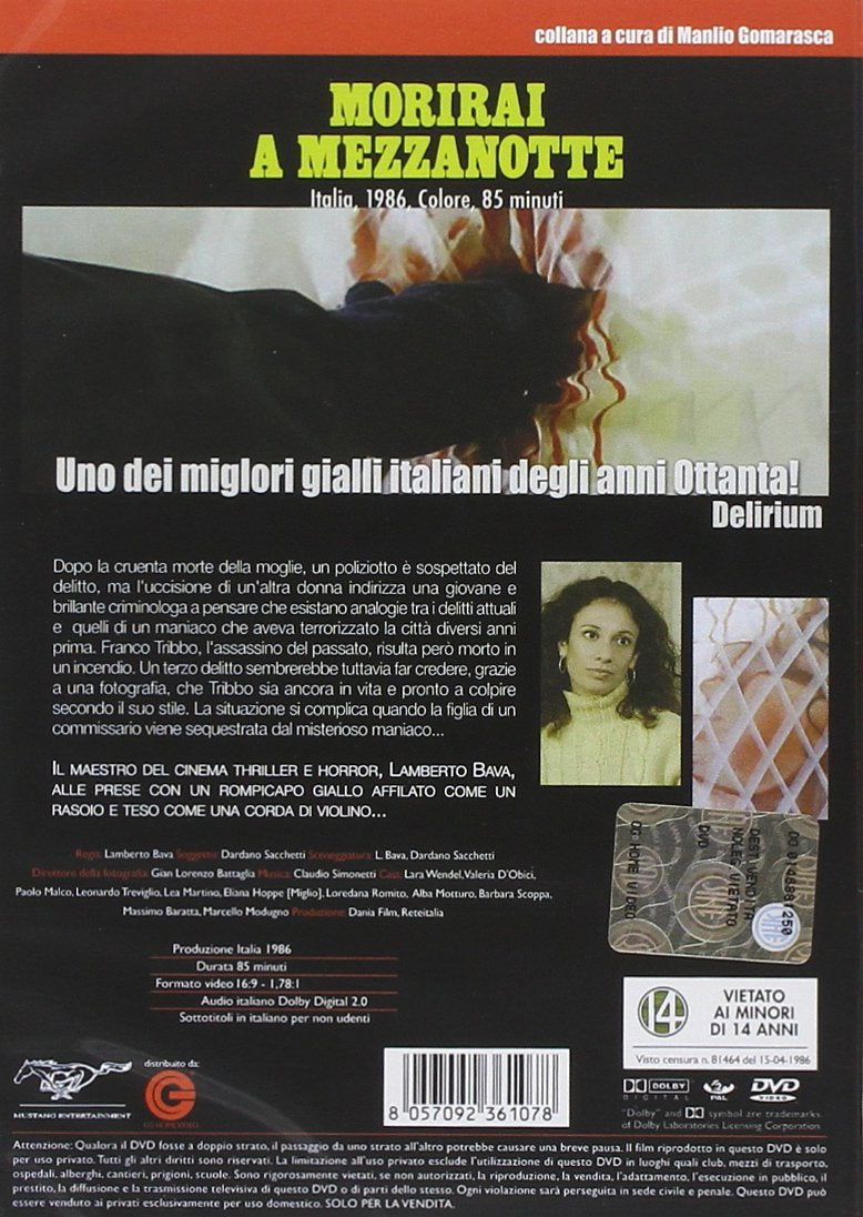 morirai a mezzanotte DVD Italian Import