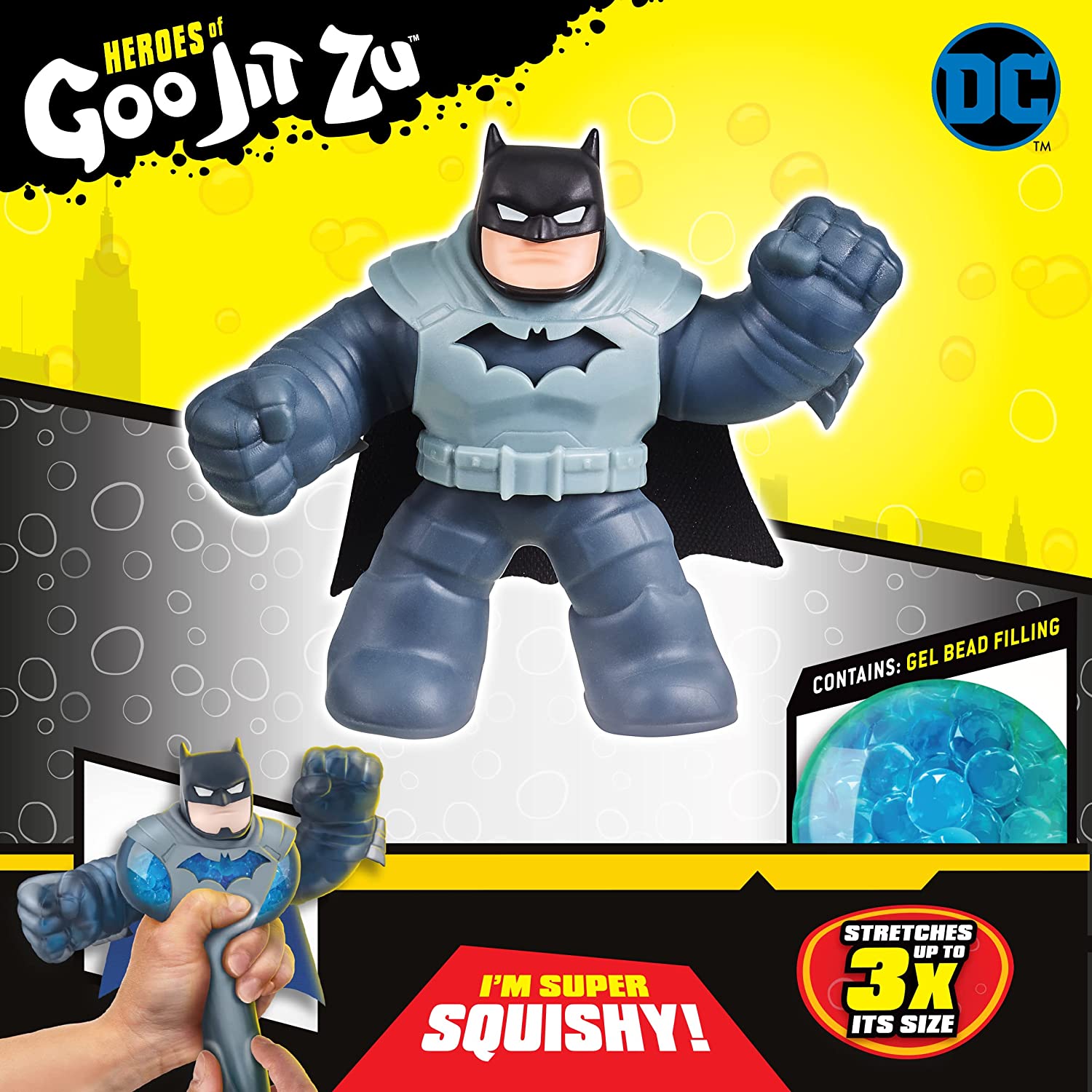 Heroes of Goo Jit Zu Dc Hero Pack - Super Goopy Heavy Armor Batman 4.5-Inch Tall Action Figure, Perfect Christmas / Birthday Present For 4 To 8 Year Olds, Squishy, Stretchy Tactile Play