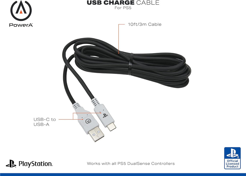 PowerA USB-C Cable For Playstation 5, Cable, USB-C, PS5