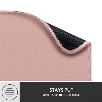 Logitech Mouse Pad - Studio Series, Computer Mouse Mat with Anti-slip Rubber Base, Easy Gliding, Spill-Resistant Surface, Durable Materials, Portable, in a Fresh Modern Design