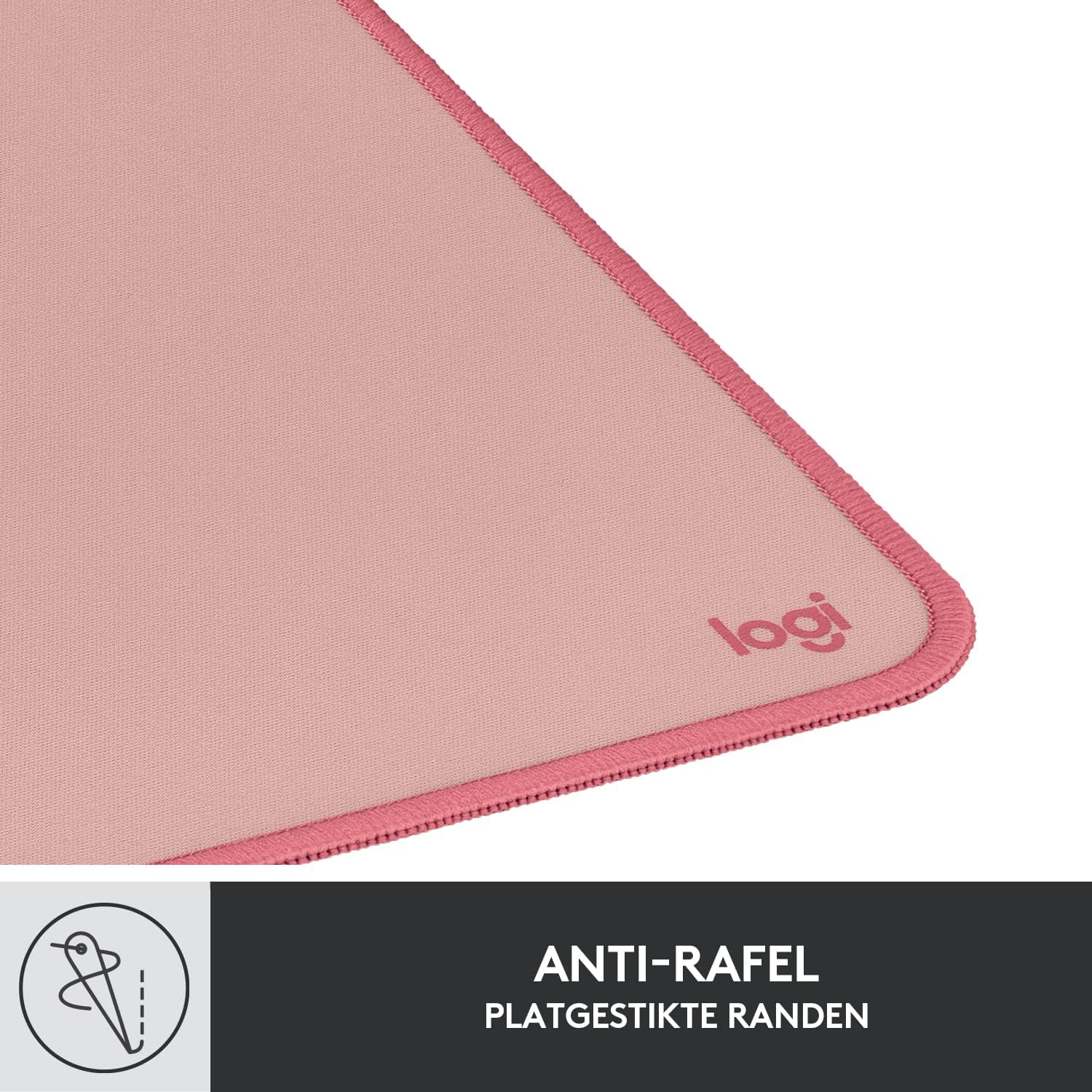 Logitech Desk Mat - Studio Series, Multifunctional Large Desk Pad, Extended Mouse Mat, Office Desk Protector with Anti-slip Base, Spill-resistant Durable Design - Pink Pink Large