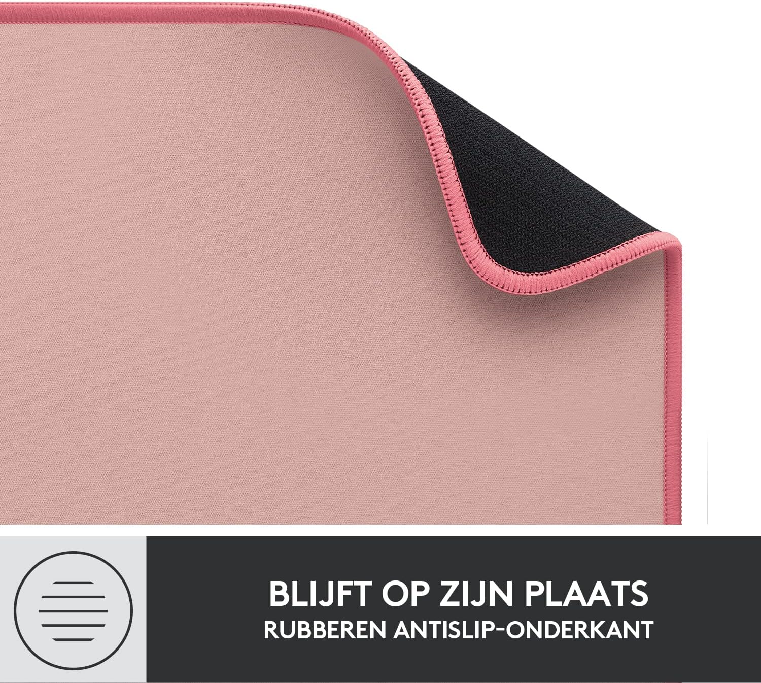 Logitech Desk Mat - Studio Series, Multifunctional Large Desk Pad, Extended Mouse Mat, Office Desk Protector with Anti-slip Base, Spill-resistant Durable Design - Pink Pink Large