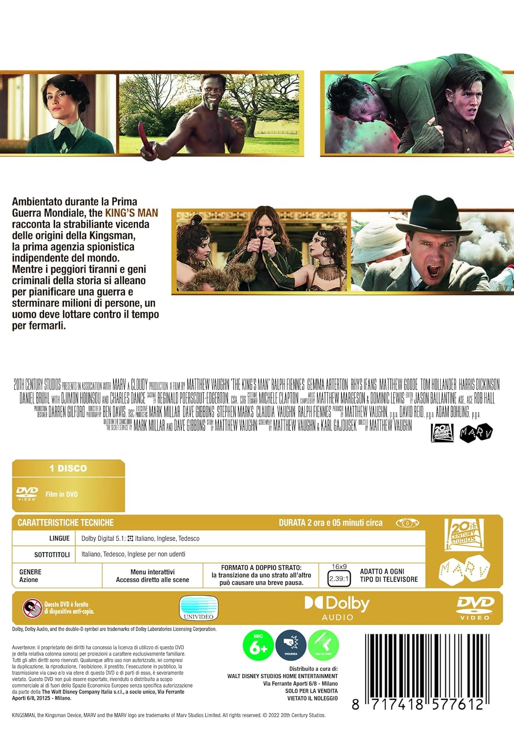 The King's Man - Le Origini ( DVD