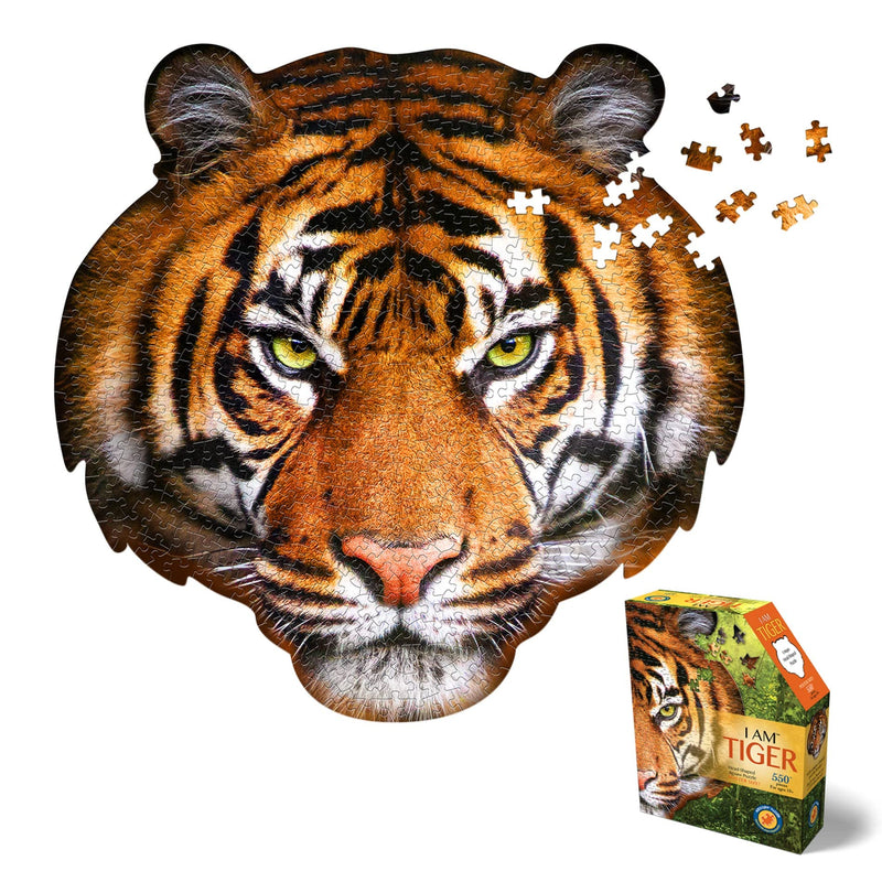 Carletto 3005-IAMTIGER,Madd Capp Shape Puzzle Tiger 550 Tegels,Meerkleuren