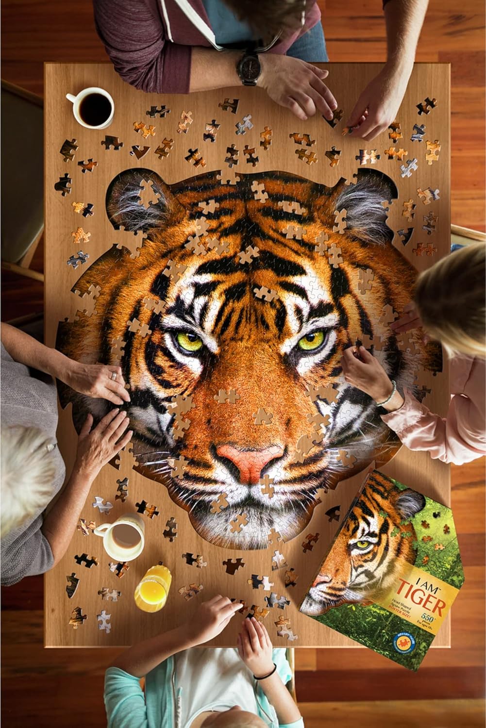 Carletto 3005-IAMTIGER,Madd Capp Shape Puzzle Tiger 550 Tegels,Meerkleuren