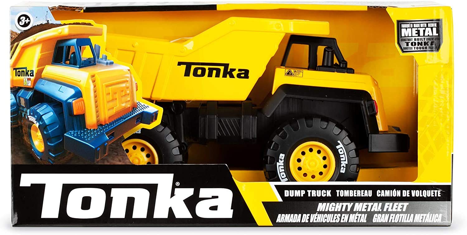 Tonka 6061 Mighty Metal Fleet,8 Inch Die-Cast Dumper Truck Toy for Boys and Girls,Kids Construction Toys,Vehicle Toys for Creative Play,Traditional Toy Trucks for Children Aged 3 +,Blue(Bright Blue