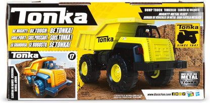 Tonka 6061 Mighty Metal Fleet,8 Inch Die-Cast Dumper Truck Toy for Boys and Girls,Kids Construction Toys,Vehicle Toys for Creative Play,Traditional Toy Trucks for Children Aged 3 +,Blue(Bright Blue