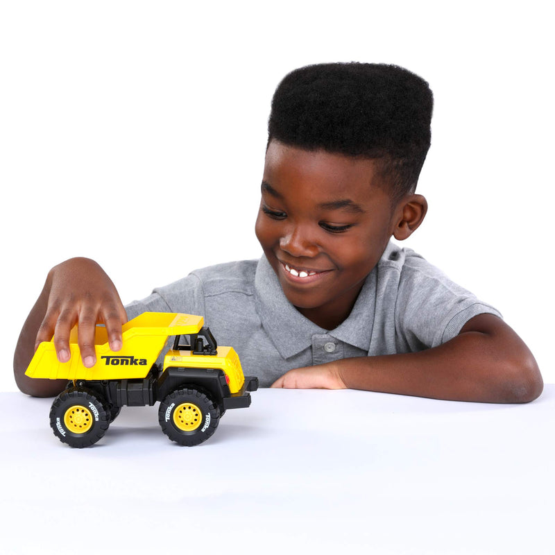 Tonka 6061 Mighty Metal Fleet,8 Inch Die-Cast Dumper Truck Toy for Boys and Girls,Kids Construction Toys,Vehicle Toys for Creative Play,Traditional Toy Trucks for Children Aged 3 +,Blue(Bright Blue