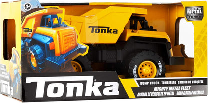 Tonka 6061 Mighty Metal Fleet,8 Inch Die-Cast Dumper Truck Toy for Boys and Girls,Kids Construction Toys,Vehicle Toys for Creative Play,Traditional Toy Trucks for Children Aged 3 +,Blue(Bright Blue