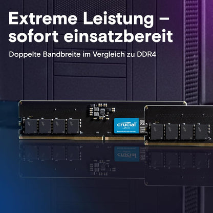 Crucial RAM 16GB DDR5 4800MHz CL40 Desktop Memory CT16G48C40U5