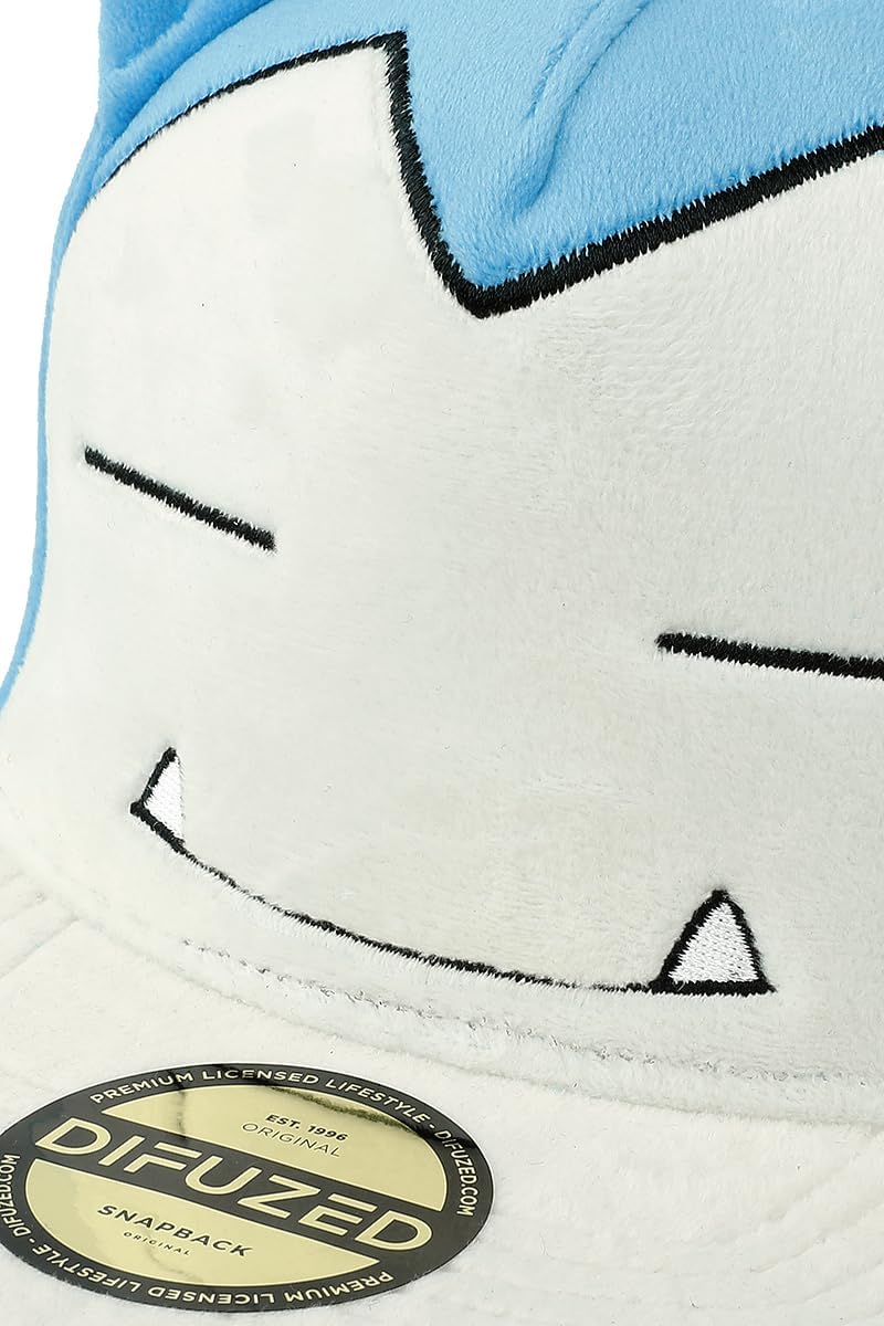 Pokémon Plush Snorlax Unisex Cap Blau/weiß Fan-Merch, Gaming