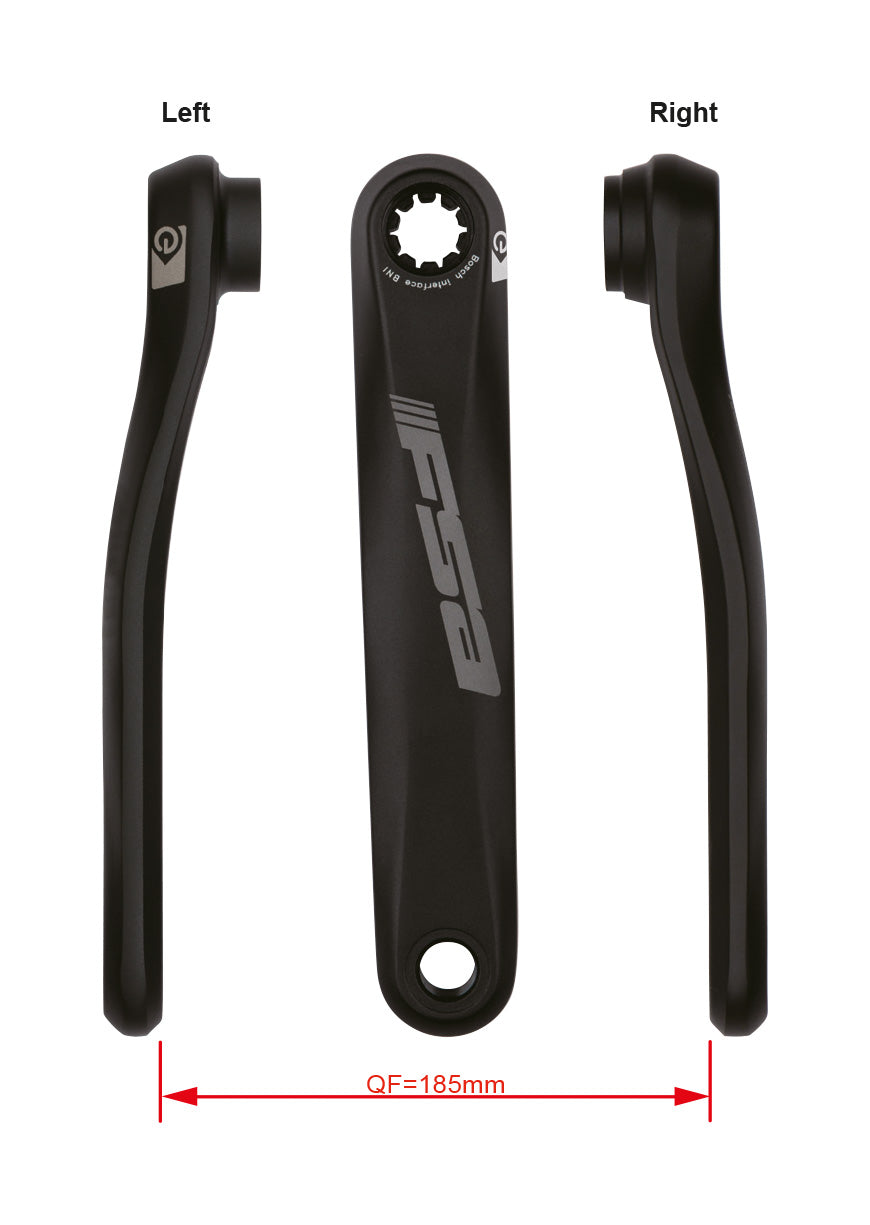 Ebike Chainset CK-602 Bosch BNI 22.0mm Black (165mm)
