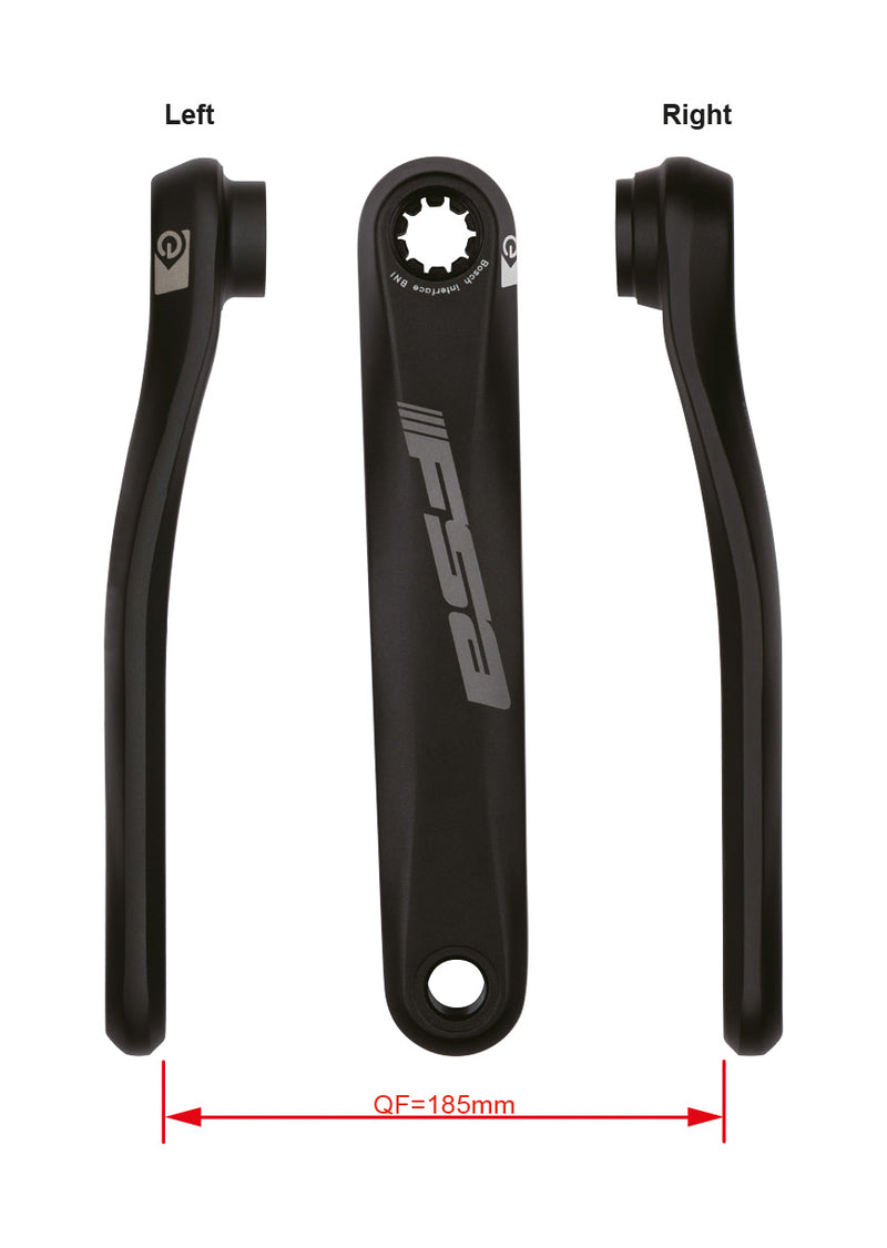 Ebike Chainset CK-602 Bosch BNI 22.0mm Black (165mm)